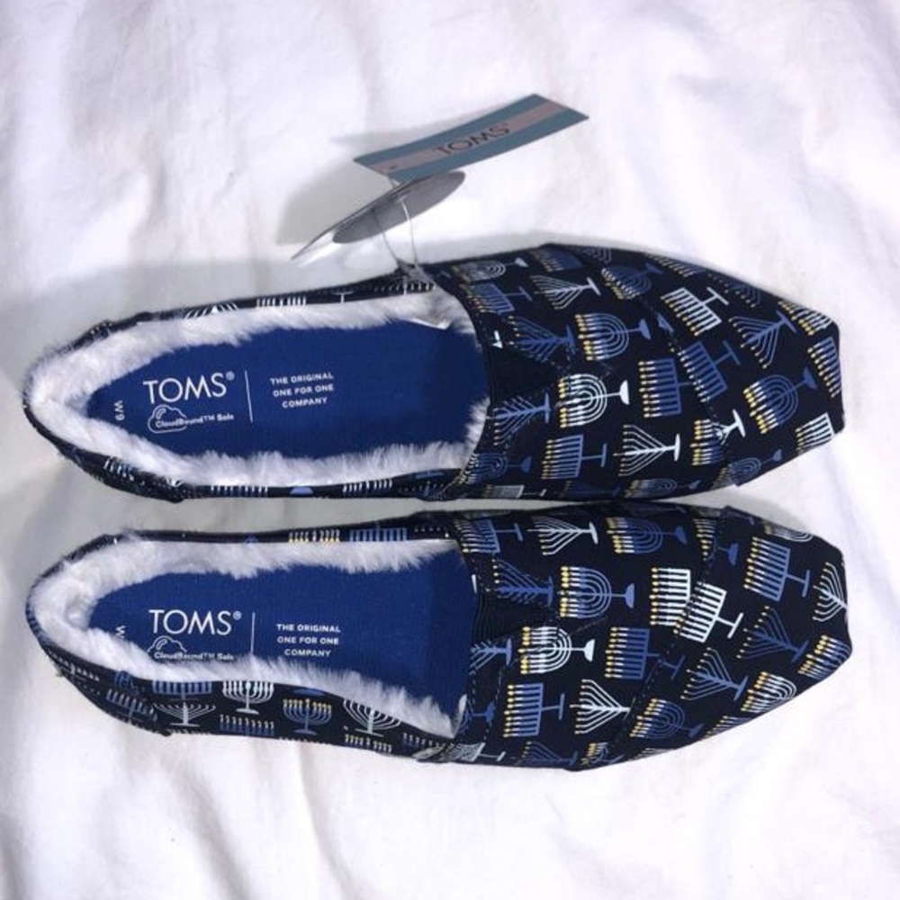 NWT Toms Hanukkah Alpargatas Size 9